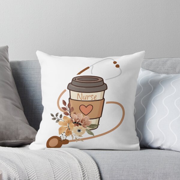 Item preview, Nurse, Coffee, Stethoscope, Floral Graphic designed and sold by CaffeineConfetti.