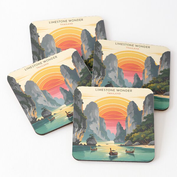 Item preview, Phangna bay - Thailand Retro Sunset Collection designed and sold by Spirit of Siam.