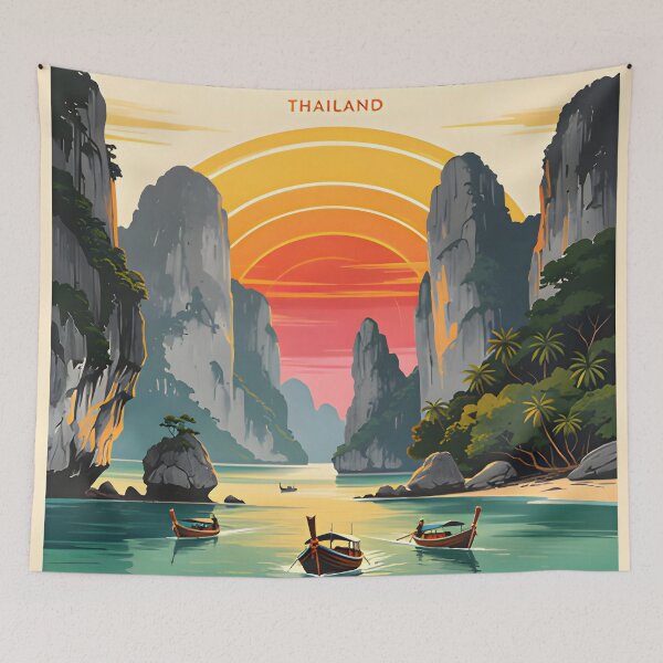Item preview, Phangna bay - Thailand Retro Sunset Collection designed and sold by Spirit of Siam.