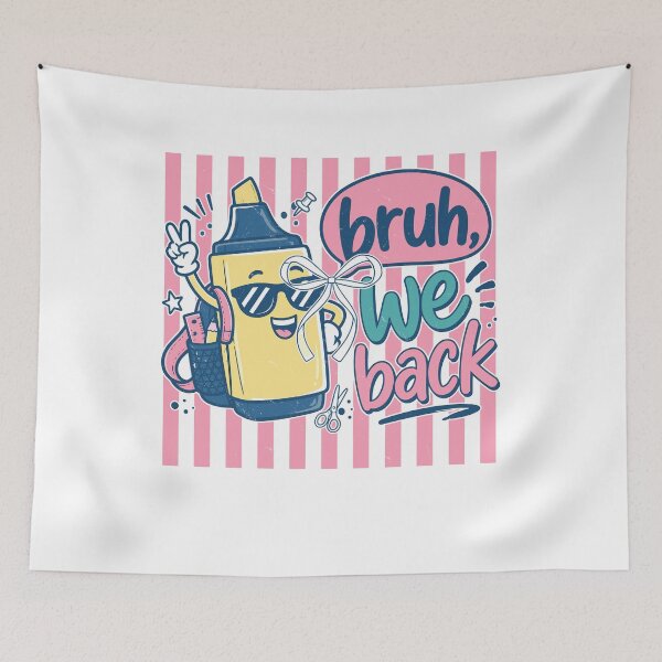 Item preview, Bruh We Back Highlighter Back to School Kids designed and sold by KroghDs.