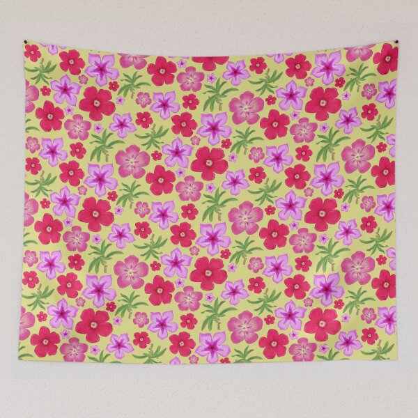 Item preview, Phlox Watercolor Pattern | Pink Garden Phlox Botanical Floral Design designed and sold by CaroStudioTX.
