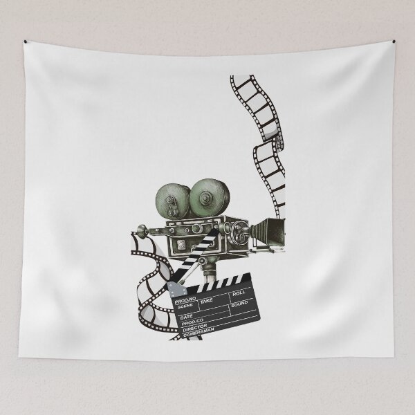 Item preview, Through the Lens – Vintage Cinema Camera Noir Edition designed and sold by WheelieGdArt.