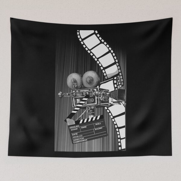 Item preview, Through the Lens – Vintage Cinema Camera Noir Edition v3 - for dark background designed and sold by WheelieGdArt.