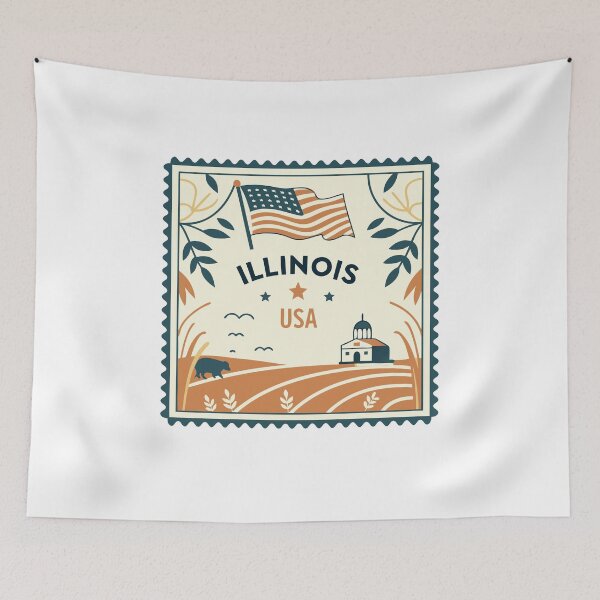 Item preview, Illinois USA American State Pride Illinois Resident Travel Souvenir designed and sold by Simsimah26Parks.
