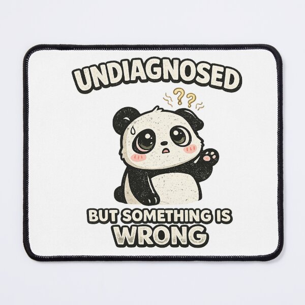 Item preview, Undiagnosed But Something Is Wrong Panda Funny Shirt Mental Health Humor Gift Relatable Panda Tee Weirdcore designed and sold by Gremlin Hours.
