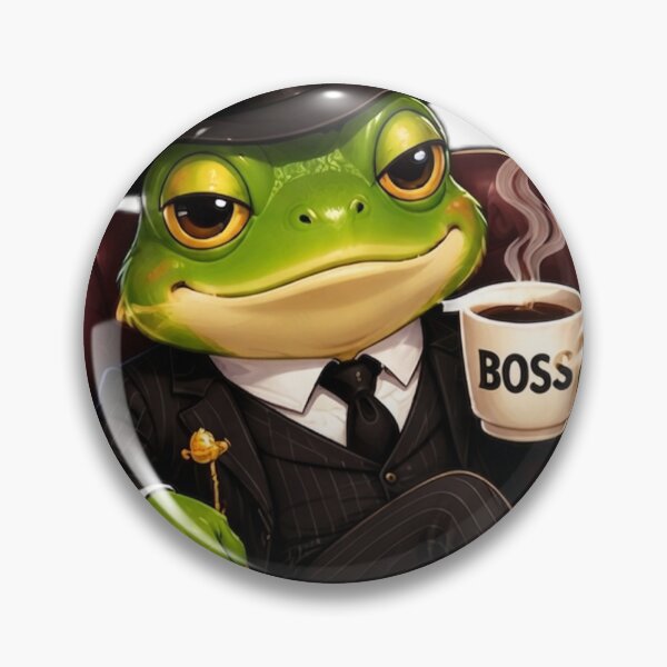 Item preview, Mafia Frog Boss Coffee Time designed and sold by DailyDoodlesBySumbul.