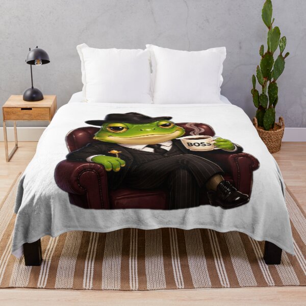 Item preview, Mafia Frog Boss Coffee Time designed and sold by DailyDoodlesBySumbul.
