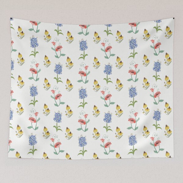 Item preview, Wildflower Watercolor Pattern | Bluebonnets, Poppies & Black-Eyed Susans Botanical Floral Design designed and sold by CaroStudioTX.