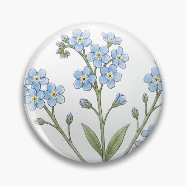 Item preview, Blue Forget-Me-Not Bouquet – Delicate Botanical Wildflower Illustration designed and sold by Zaitmiprints.