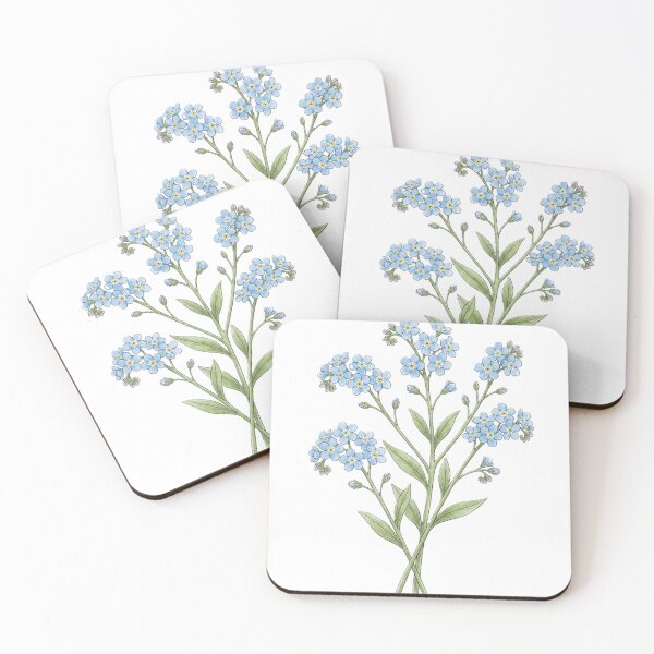 Item preview, Blue Forget-Me-Not Bouquet – Delicate Botanical Wildflower Illustration designed and sold by Zaitmiprints.