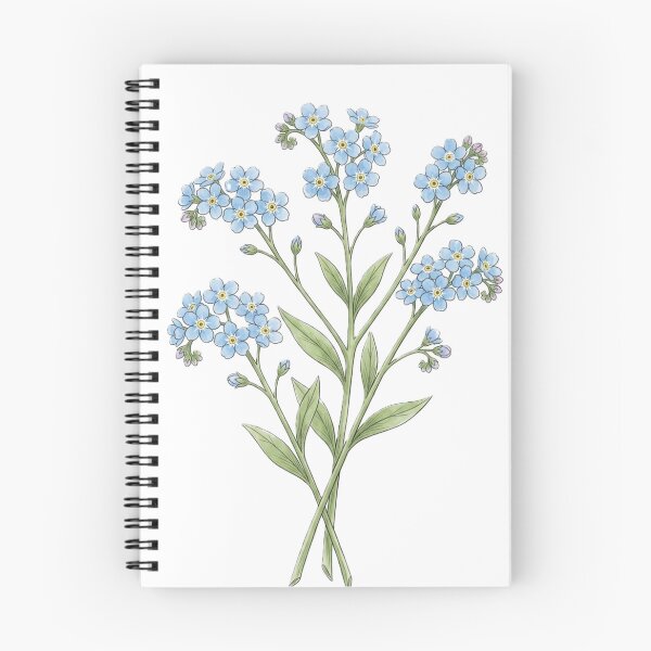 Item preview, Blue Forget-Me-Not Bouquet – Delicate Botanical Wildflower Illustration designed and sold by Zaitmiprints.