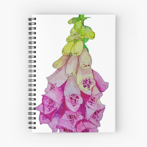 Item preview, Single pink foxglove watercolour painting  designed and sold by esvb.