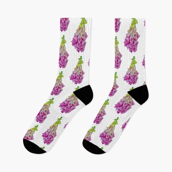 Item preview, Single pink foxglove watercolour painting  designed and sold by esvb.