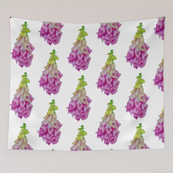 Item preview, Single pink foxglove watercolour painting  designed and sold by esvb.