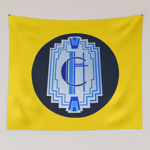 Item preview, ✧- RETRO 1920S ART DECO VINTAGE STYLE - bright background designed and sold by WheelieGdArt.