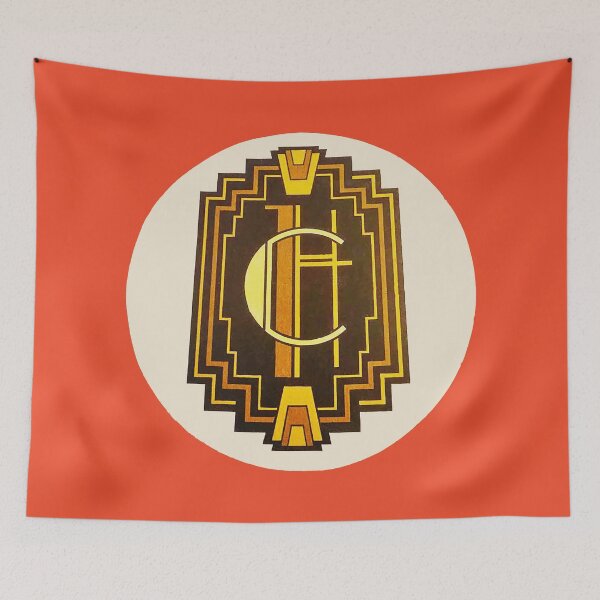 Item preview, ✧- RETRO 1920S ART DECO VINTAGE STYLE - red background designed and sold by WheelieGdArt.