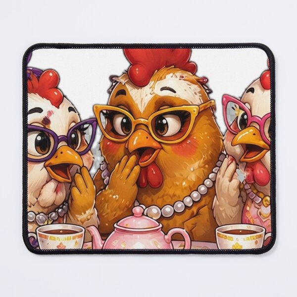 Item preview, Gossiping Chickens Tea Party designed and sold by DailyDoodlesBySumbul.