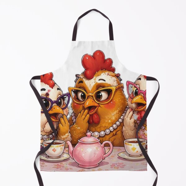 Item preview, Gossiping Chickens Tea Party designed and sold by DailyDoodlesBySumbul.