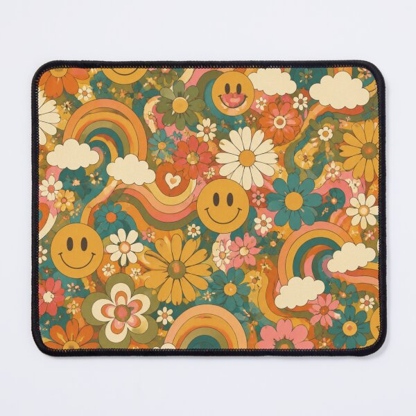 Item preview, Retro Groovy Flowers Phone Case | 1970s Psychedelic Daisy Smiley Rainbow Pattern Phone Case | Vintage Aesthetic Funky Floral Design designed and sold by Nara8.