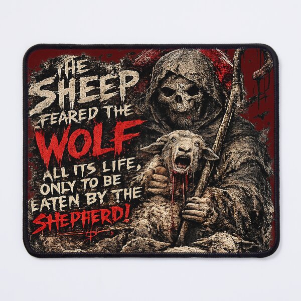 Item preview, The Sheep Feared the Wolf All Its Life | Dark Philosophy Quote Gothic Skull Design designed and sold by Alchemy Forge.