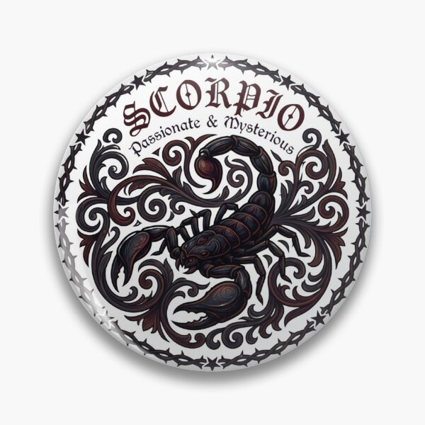 Item preview, Scorpio Daily Horoscopes – Passionate & Mysterious Gothic Zodiac Astrology Design designed and sold by Bhaskar Digital Art.