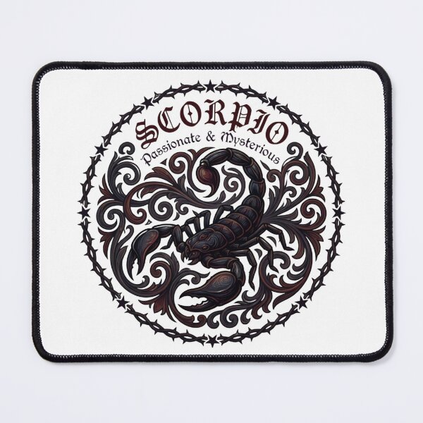 Item preview, Scorpio Daily Horoscopes – Passionate & Mysterious Gothic Zodiac Astrology Design designed and sold by Bhaskar Digital Art.
