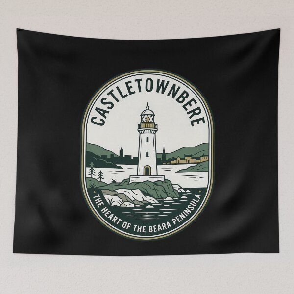 Item preview, Castletownbere Ireland Vintage Travel Emblem Lighthouse designed and sold by k3rstman1.