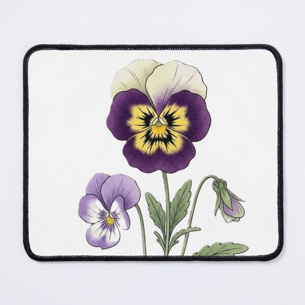 Item preview, Purple and Yellow Pansy Botanical Illustration – Delicate Garden Flower Art designed and sold by Zaitmiprints.