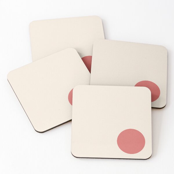 Item preview, Coral Minimal Circle – Geometric Abstract Wall Art designed and sold by Ingorgia Studio.