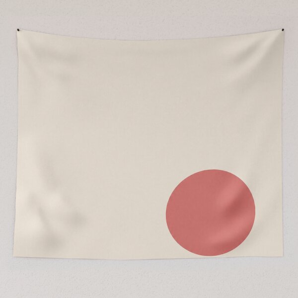 Item preview, Coral Minimal Circle – Geometric Abstract Wall Art designed and sold by Ingorgia Studio.