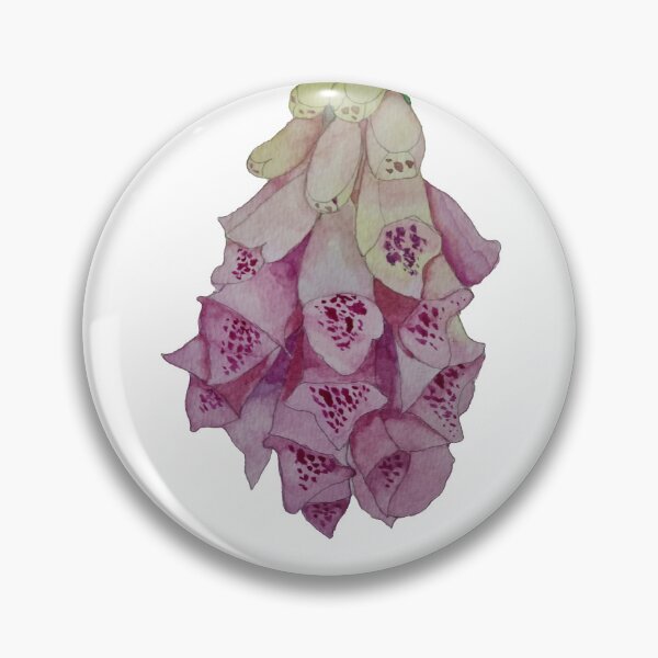 Item preview, Single pink foxglove watercolour art painting  designed and sold by esvb.