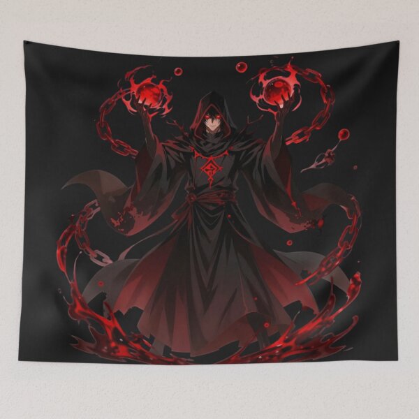Item preview, Blood Mage Spell Caster - Dark Sorcerer Magic - Urban Fantasy Anime Character designed and sold by Revyra.