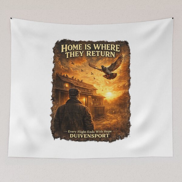 Item preview, Home Is Where They Return | Racing Pigeon T-Shirt | Pigeon Fancier Gift | Duivensport designed and sold by Duivensport Ma.