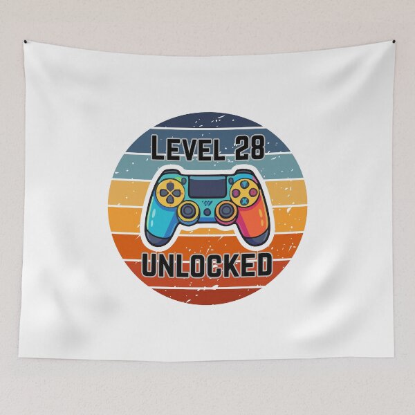 Item preview, Retro Gamer - Level 28 Unlocked designed and sold by MayaCordalia.