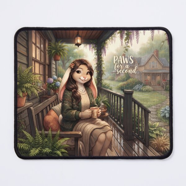 Item preview, Paws for a Second: Cozy Rainy Day Bunny designed and sold by Trevor Cutler.
