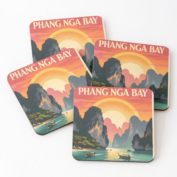 Item preview, Phangna bay - Thailand Retro Sunset Collection designed and sold by Spirit of Siam.