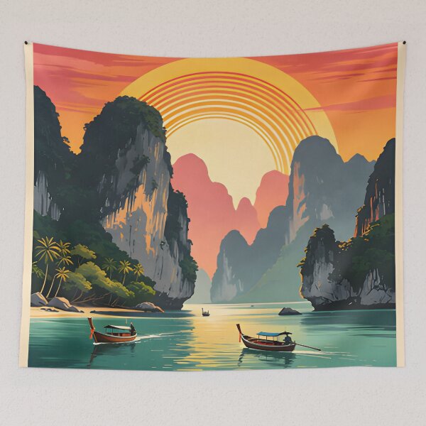 Item preview, Phangna bay - Thailand Retro Sunset Collection designed and sold by Spirit of Siam.