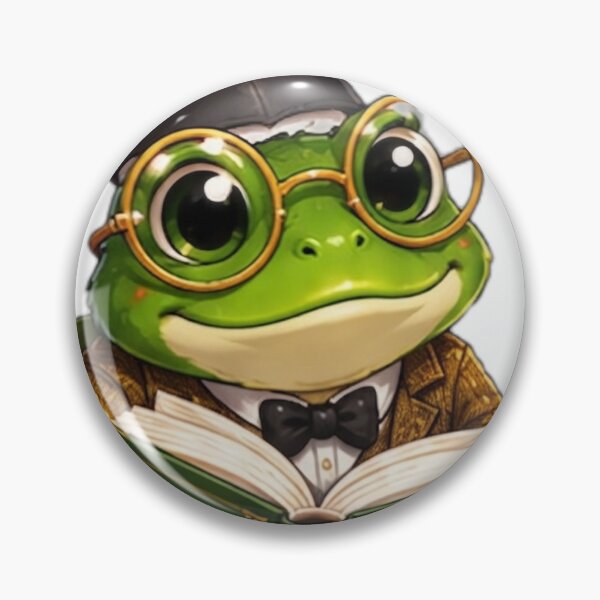 Item preview, Smart Frog Loves Books designed and sold by DailyDoodlesBySumbul.