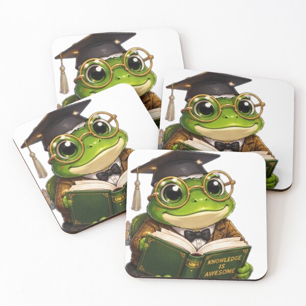 Item preview, Smart Frog Loves Books designed and sold by DailyDoodlesBySumbul.