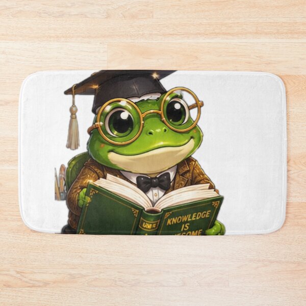 Item preview, Smart Frog Loves Books designed and sold by DailyDoodlesBySumbul.