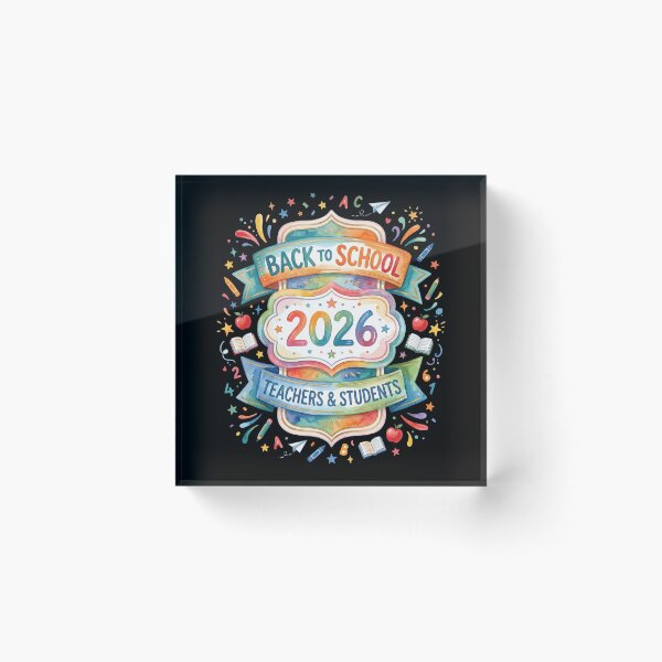 Item preview, Back to School 2026 Teachers and Students | Colorful Watercolor School Supplies designed and sold by shuttermarket.