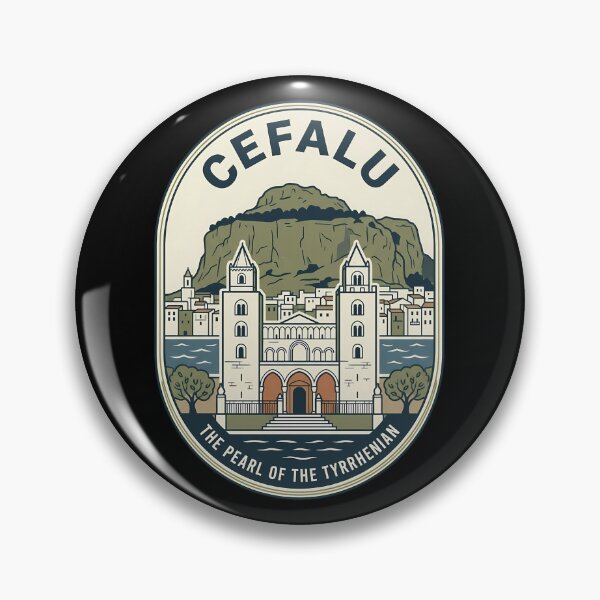 Item preview, Cefalu Sicily Vintage Travel Emblem Cathedral designed and sold by k3rstman1.