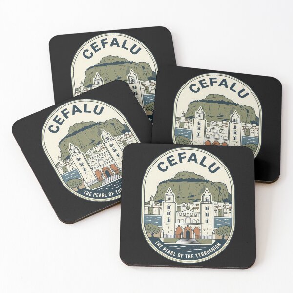 Item preview, Cefalu Sicily Vintage Travel Emblem Cathedral designed and sold by k3rstman1.