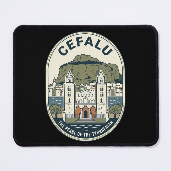Item preview, Cefalu Sicily Vintage Travel Emblem Cathedral designed and sold by k3rstman1.