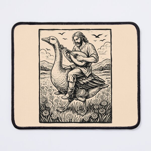 Item preview, Medieval Musician Goose Rider Lute Player Renaissance  designed and sold by Y-Vibes.