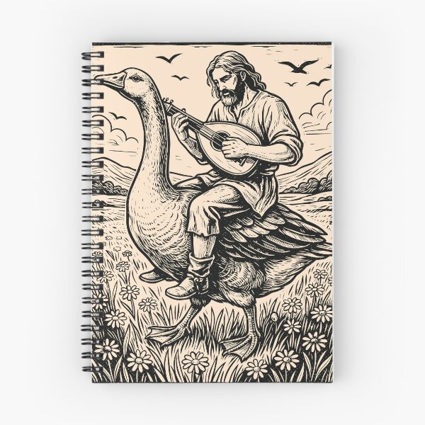 Item preview, Medieval Musician Goose Rider Lute Player Renaissance  designed and sold by Y-Vibes.
