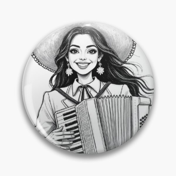 Item preview, Latina Accordion Player designed and sold by BajioAmigos.