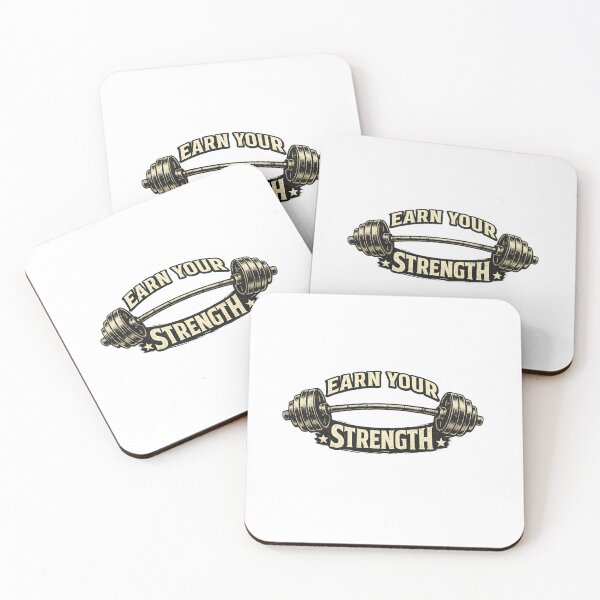 Item preview, Earn Your Strength Vintage Barbell Gym T-Shirt | Retro Fitness Logo designed and sold by Punch81.
