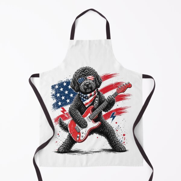 Item preview, Patriotic Rock Goldendoodle Dog Playing Guitar Shirt | American Guitarist Dog | USA Flag Music Lover Design designed and sold by 76Valeria.
