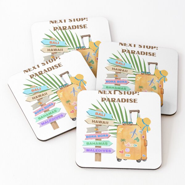 Item preview, Next Stop Paradise Tropical Vacation Travel Design designed and sold by MadeByMira.
